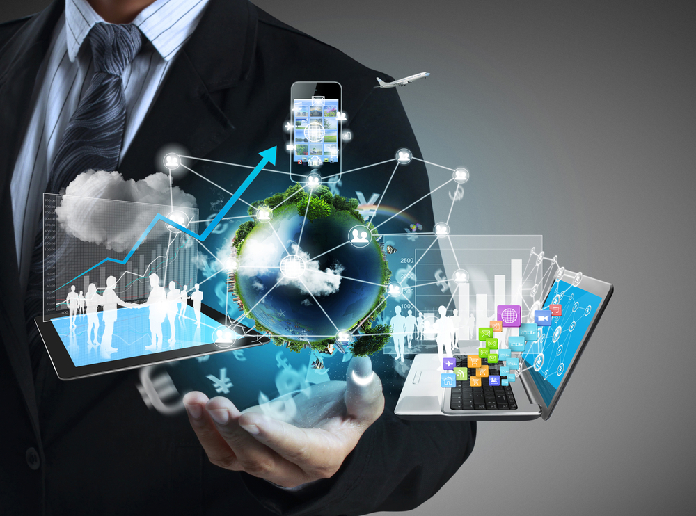 Man holding technology
